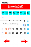 Calendário Português 2020- Feriados. screenshot 2