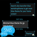 Ледяная минимальная тема GO SMS Pro Icon