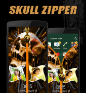 Skull Zipper Lock Screen screenshot 0