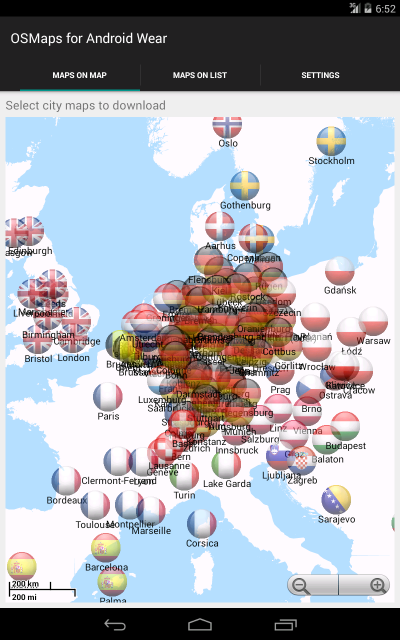 Android wear online map