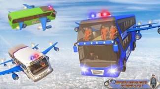 US Police Flying Prison Bus Criminal Transport 3D screenshot 0