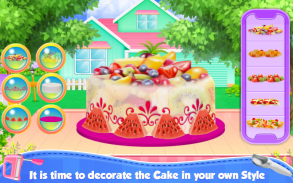 Fruity Ice Cream Cake Cooking screenshot 7