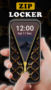 Screen Lock – Gold Zip Locker screenshot 3
