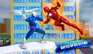 Flying Ice hero Robot: Speed Hero Robot Games screenshot 3