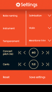 Sintonizador de violín screenshot 2