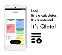 Qlate - Calculator + Notepad screenshot 1