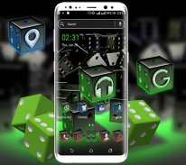 3D Dice Neon Launcher Theme screenshot 1