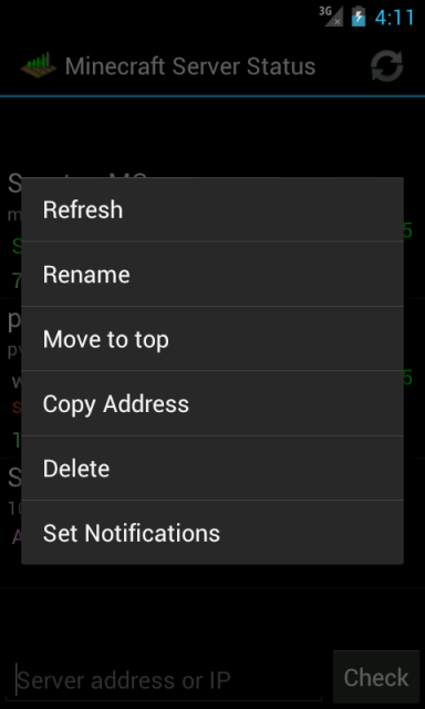 Server Status (for Minecraft)  Download APK for Android 