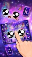 Galaxy Cute Smile Cat Keyboard screenshot 0