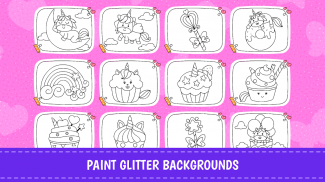 Unicorn Mewarnai Glitter Buku screenshot 2