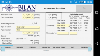 Bilan HVAC Simple for Tablet screenshot 0