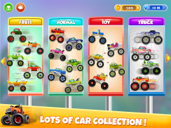 孩子们怪物卡车上坡赛车游戏 screenshot 3