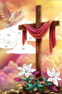 Bible Coloring - Paint by Number, Free Bible Games screenshot 2