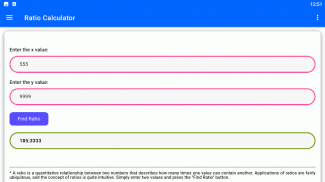 Calculadora de proporciones screenshot 1