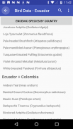 Bird Data - Ecuador screenshot 0