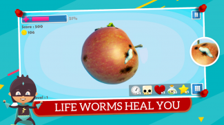 Apple Guard: Worm Attack Protect Games screenshot 1