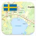 Schweden Topo Karten Icon