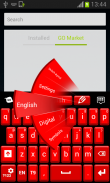 Vermelho rubi Keyboard Skin screenshot 2