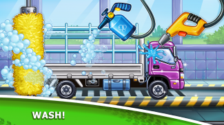 เกมรถบรรทุกสำหรับเด็ก - อาคารบ้านล้างรถ screenshot 13