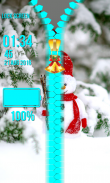 Snowman Zipper Lock Screen screenshot 4