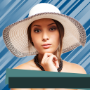 Women Hat Photo Montage Icon