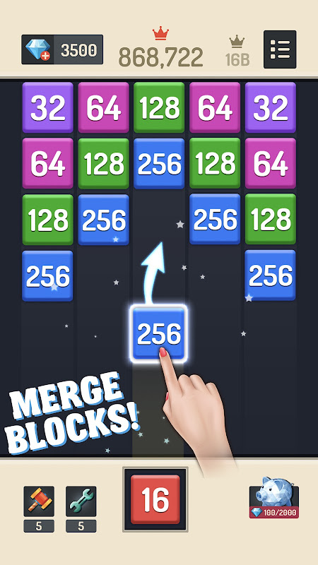 Download Merge block-2048 puzzle game android on PC