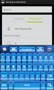 Teclado Azul para Android screenshot 3