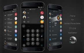 Leather Black Phone Dialer Theme screenshot 5