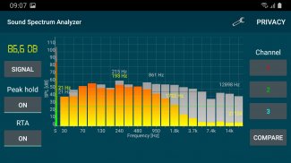 Analisador de espectro de som screenshot 5