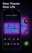 Neon light colorful wall kids zone theme screenshot 0