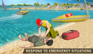 Beach Lifeguard Rescue Squad: Motor Boat Driving screenshot 1