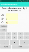 Calculadora de Rectas - Ecuaciones de la Recta. screenshot 0