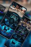 Tema Mobil Tech Sense Steering Wheel Galaxy M20 screenshot 1