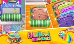 Rainbow Swiss Roll Cake Maker! Game Memasak Baru screenshot 5