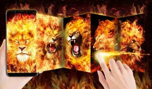 Fiery Roar Lion Live Wallpaper screenshot 0