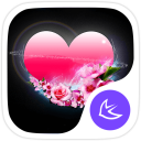 Pink Heart Love-APUS Launcher stylish theme