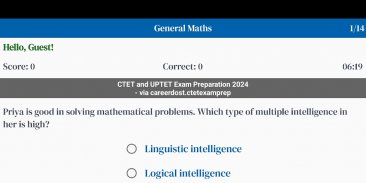 CTET Exam Preparation Test screenshot 15
