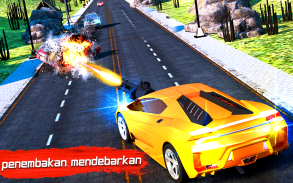 Game Menembak Balap Mobil Kematian Gila screenshot 3