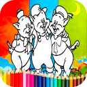 Coloring 3 Little Pigs Games