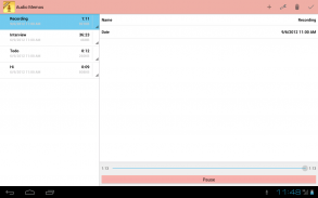 Audio Memos SE screenshot 1