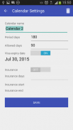 Schengen calculator free screenshot 1