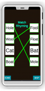 Match rhyming words : rhyming words matching game screenshot 1