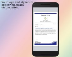 Teleprinter Letterhead Maker ( Letter writing app) screenshot 1