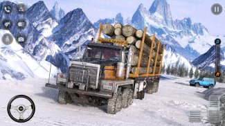 Mud Truck Driving Snow Game screenshot 2