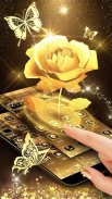 Luxury 3D Gold Rose Theme screenshot 3