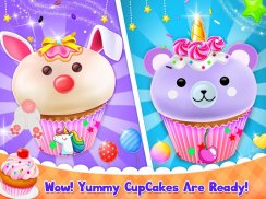 यूनिकॉर्न Cupcake बेकिंग रसोई: मिठाई खेल screenshot 3