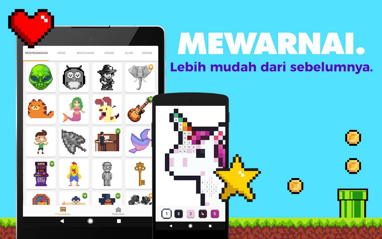 Unicorn Mewarnai Buku Mewarnai Dewasa 2440 Unduh Apk