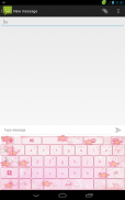 แป้นพิมพ์ดอกไม้สีชมพู screenshot 0