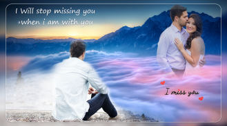 Miss You Photo Frames : Miss you photo maker screenshot 2