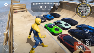 Superhero Car Mega Ramp Jump V screenshot 3